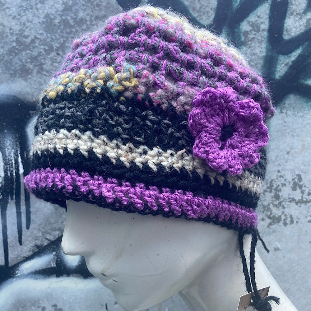 CHUNKY Hand Crocheted Beanie Cap Knit Hat